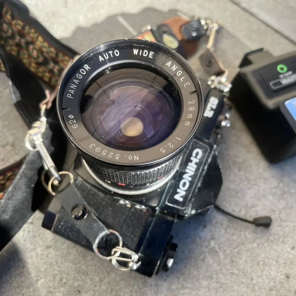 VTG Nice Metal Body Chinon SLR Metal Body Camera 50MM Lens Tested Clean